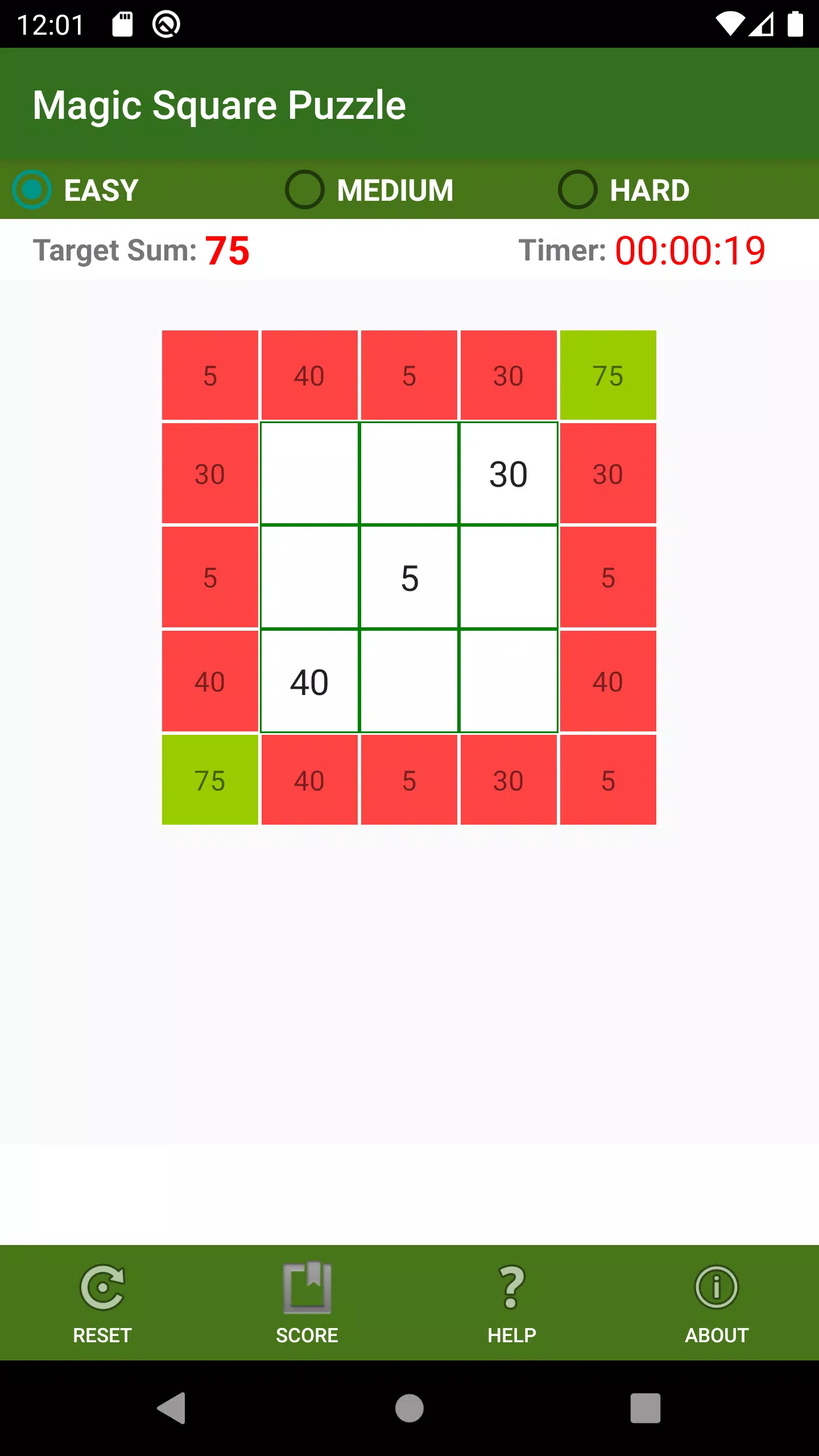 Schermata Magic Square Puzzle 1