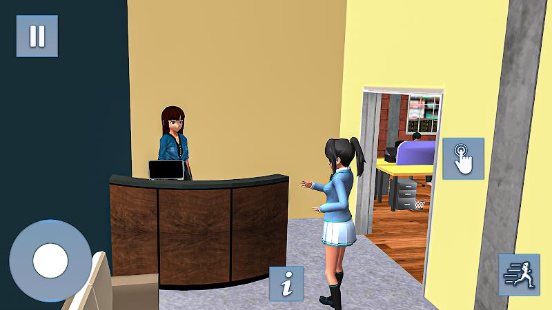 Anime Games: Office Girl Sim Ảnh chụp màn hình 2