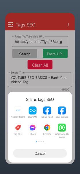 Tags SEO - Video Finder スクリーンショット 1