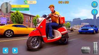 Food Delivery Boy Bike Game 3D Zrzut ekranu 1