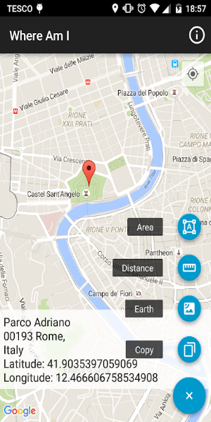 Where Am I - Location and address finder. Zrzut ekranu 1