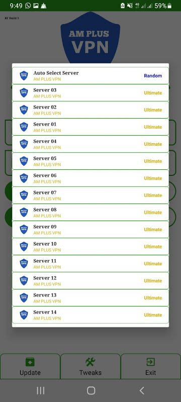 AM PLUS VPN स्क्रीनशॉट 1