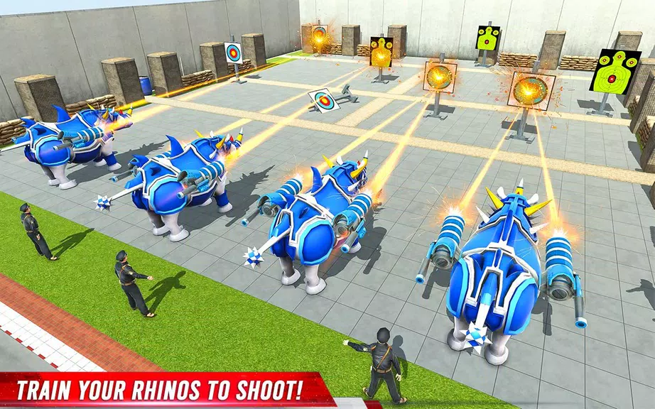 Rhino Robot: Mech Robot Game Capture d'écran 1
