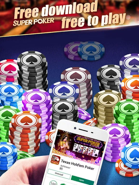 Schermata Super Texas Poker--Best Free Texas Hold’em poker 0