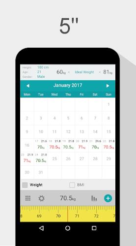 Weight Calendar Ảnh chụp màn hình 0