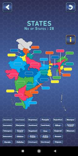 India Mapper-(India Map Game) 螢幕截圖 3
