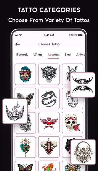 Tattoo on Photo: Tattoo design Screenshot 1