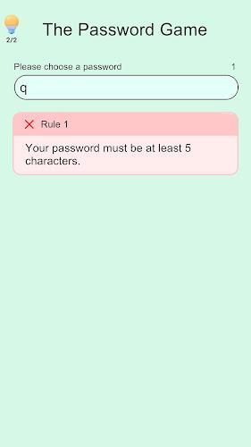 The Password Game ဖန်သားပြင်ဓာတ်ပုံ 1