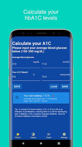 Calculadora A1C - Rastreamento Captura de tela 0