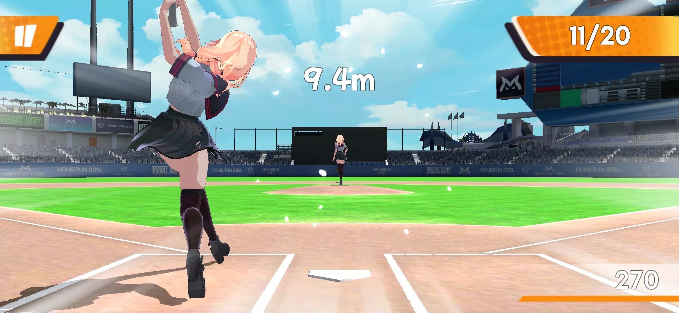 HomeRun Girl ဖန်သားပြင်ဓာတ်ပုံ 1