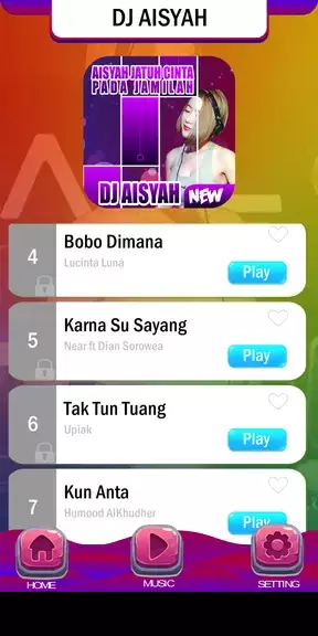 Piano Tiles DJ Aisyah Jamilah ภาพหน้าจอ 1