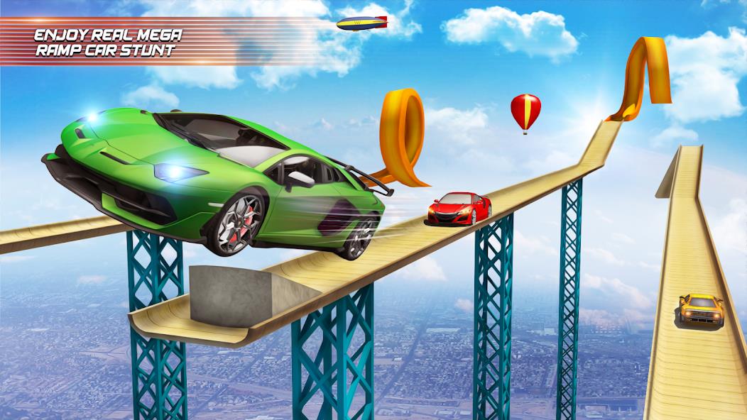 Mega Ramp Car Racing Master 3D Mod Tangkapan skrin 1