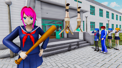 Anime Girl High School Life 3D Schermafbeelding 3