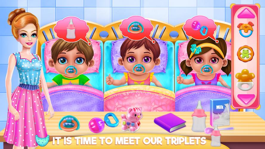 Crazy Mommy Triplets Care Schermafbeelding 2