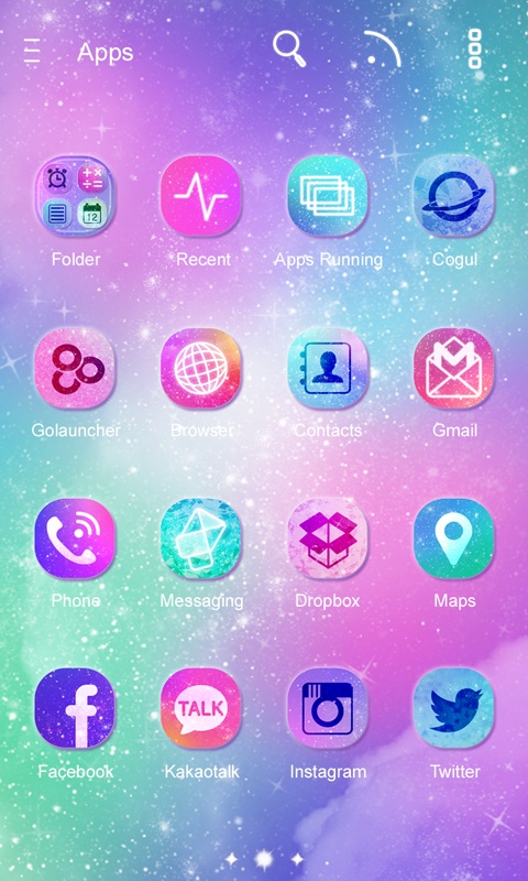 Milky Way GO Launcher Theme 스크린샷 1