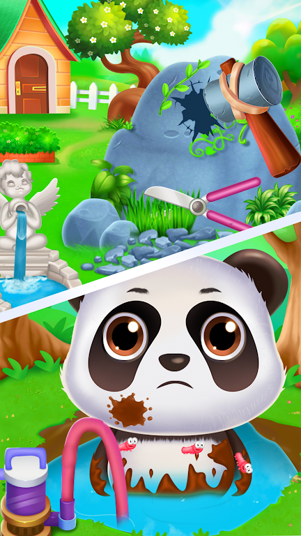 Panda caretaker pet salon game Tangkapan skrin 2