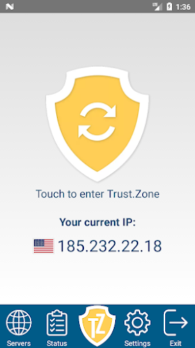 Trust.Zone VPN - Anonymous VPN Zrzut ekranu 1