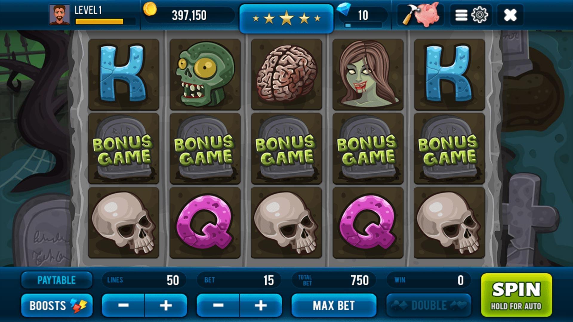 Zombie Casino Slot Machine Captura de pantalla 0