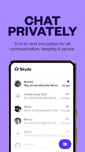 Skyda - Chats & VPN Capture d'écran 0