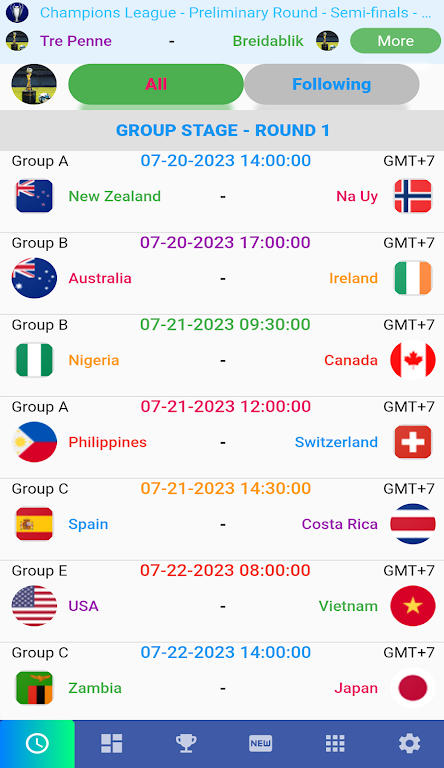 Female Cup Matches スクリーンショット 0