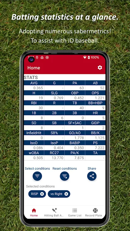 Batting STATS Manager Zrzut ekranu 0