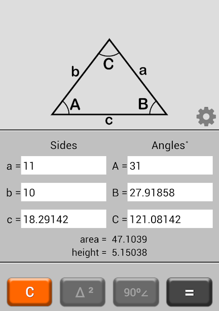 Triangle Calculator ภาพหน้าจอ 0