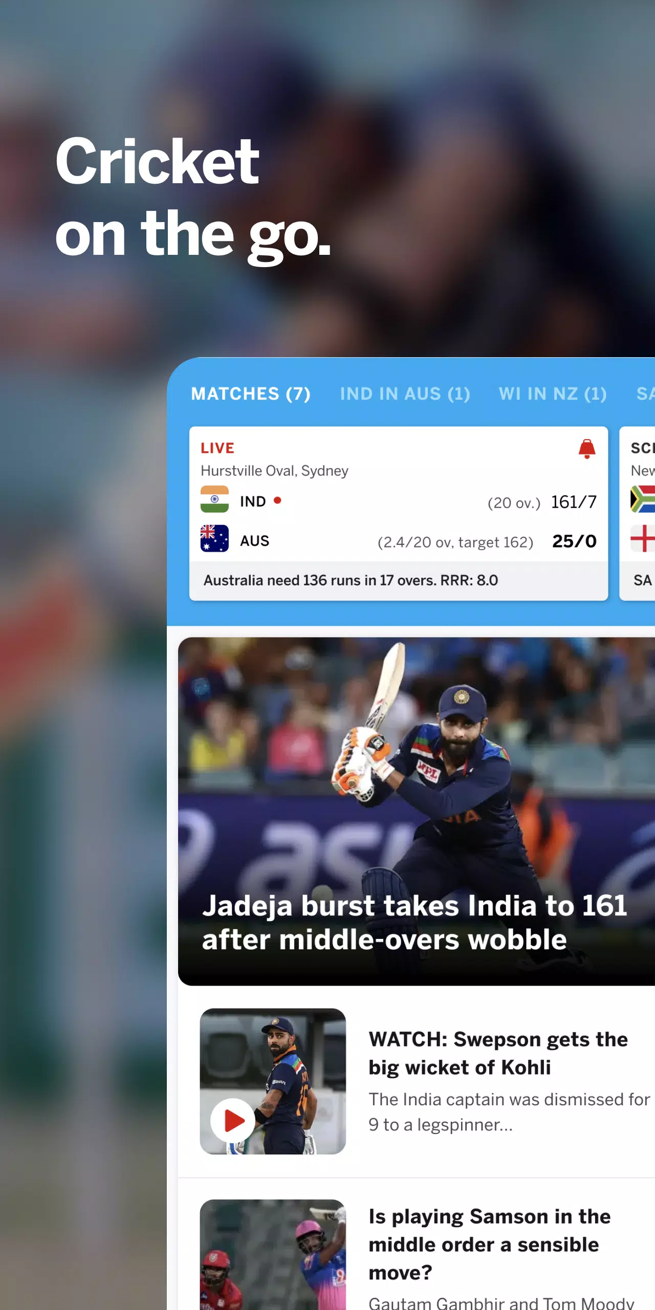 ESPNcricinfo - Live Cricket 螢幕截圖 0