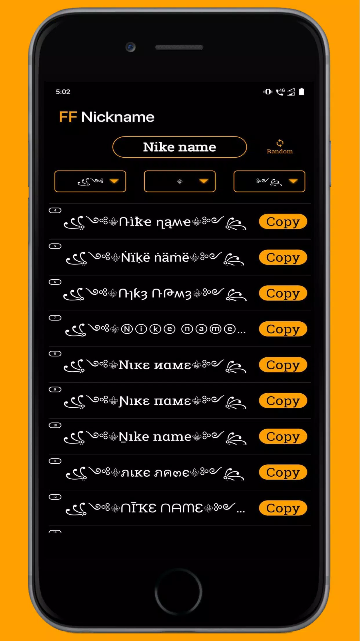 FF Name Creator - Nickname Generator For Games应用截图第3张