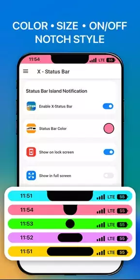 iCenter iOS 16: X - Status Bar Tangkapan skrin 3