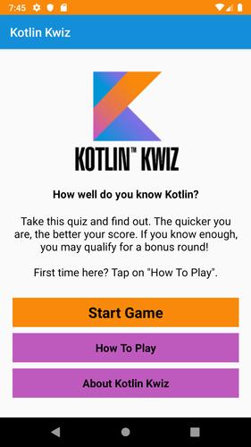 Kotlin Kwiz Screenshot 0