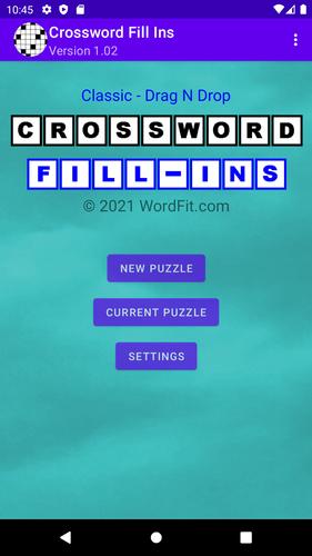 Drag-n-Drop Crossword Fill-Ins Screenshot 0