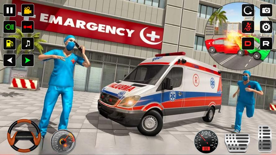 Police Rescue Ambulance Games 螢幕截圖 1