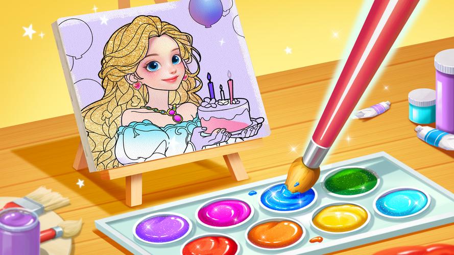 Schermata Princess Game Fantasy Coloring 0