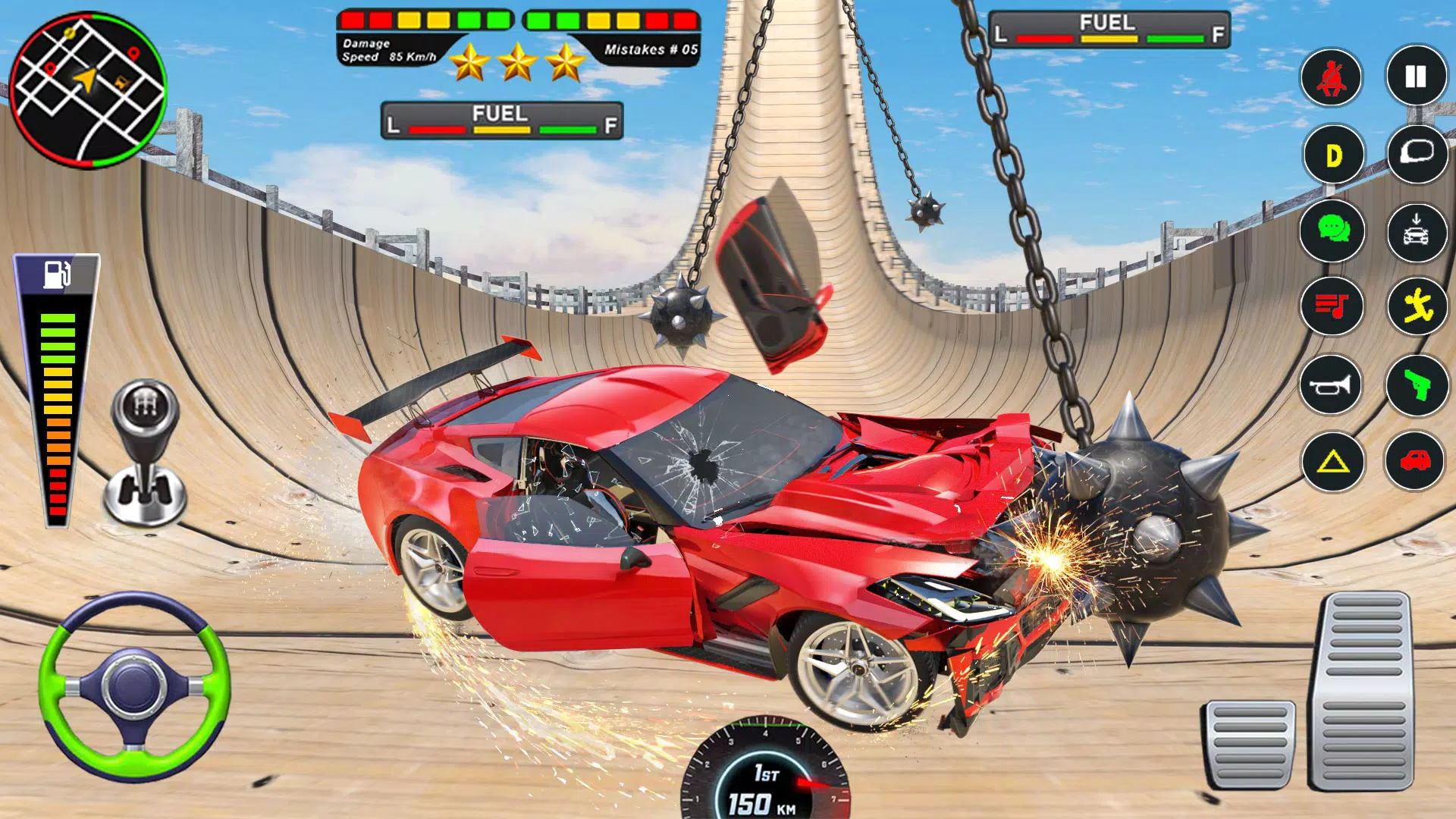 Mega Ramp Car Crash Simulator ဖန်သားပြင်ဓာတ်ပုံ 1