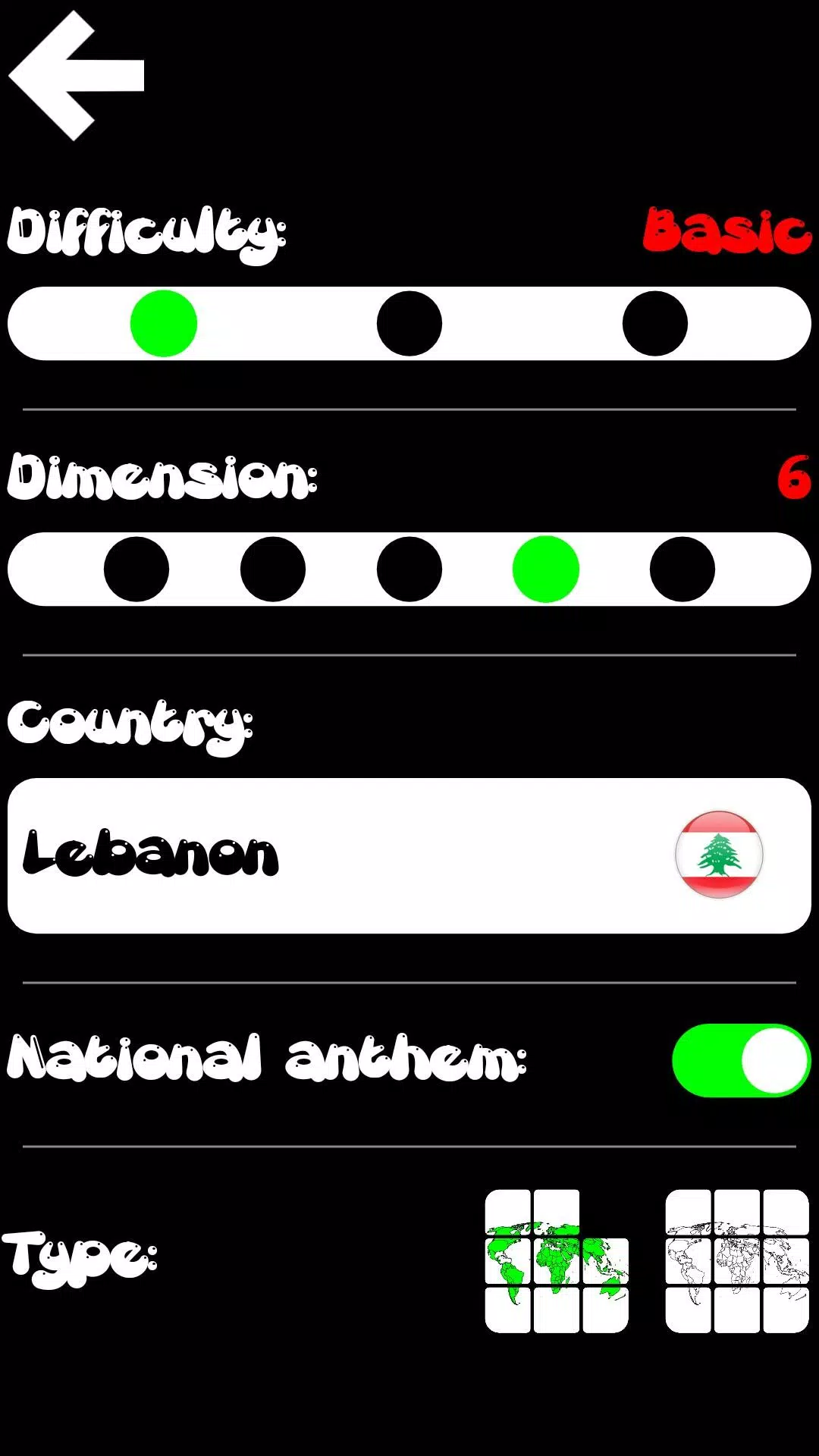 Sliding geographic puzzle Captura de tela 2