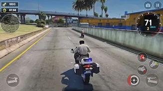 US Police Bike Rider Simulator ဖန်သားပြင်ဓာတ်ပုံ 0