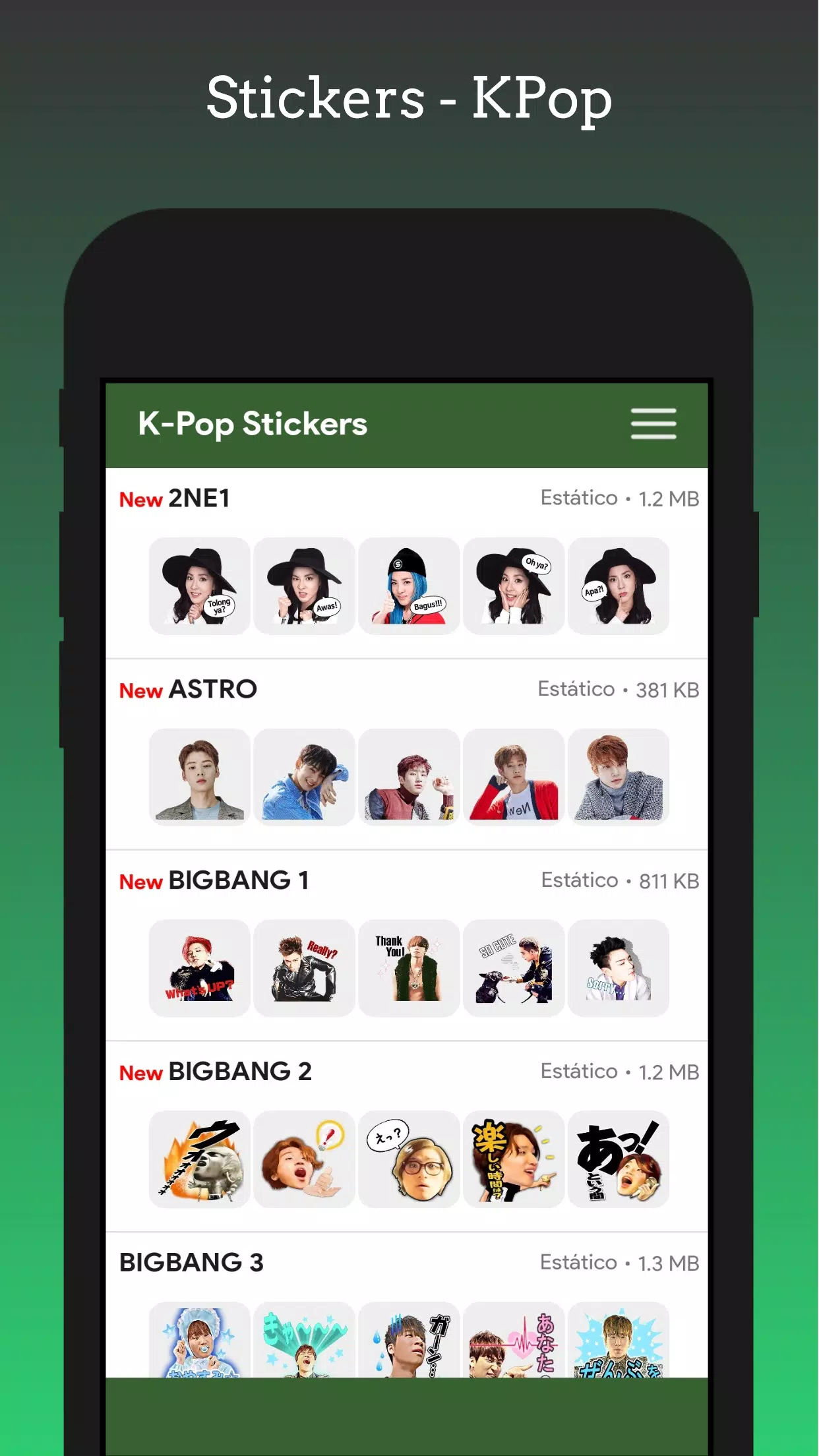 Stickers - KPop Korean BT24 螢幕截圖 0
