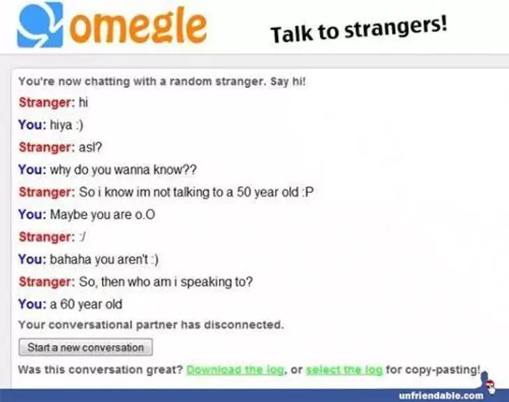 Omegle:Talk To strangers ဖန်သားပြင်ဓာတ်ပုံ 0