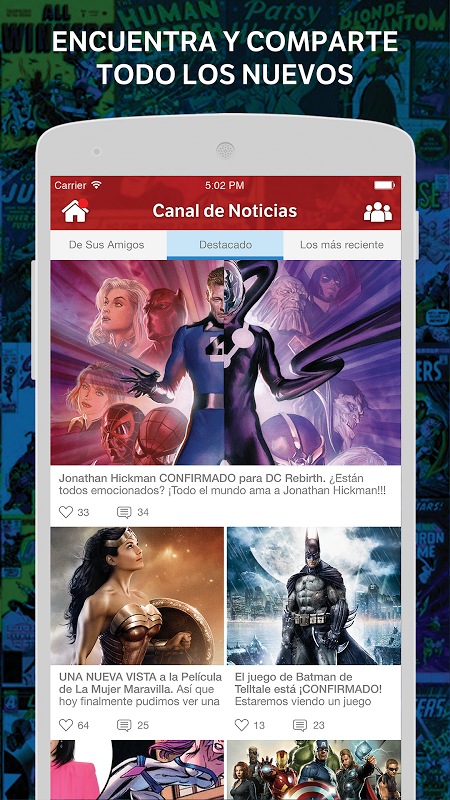 Comics Amino en Español Tangkapan skrin 2