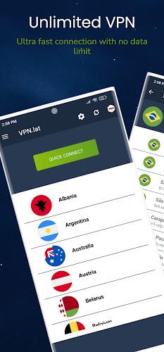 VPN.lat: Unlimited and Secure ภาพหน้าจอ 0