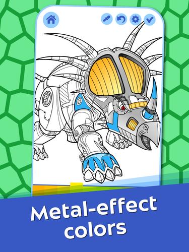 Dino Roboter Färbung Screenshot 1