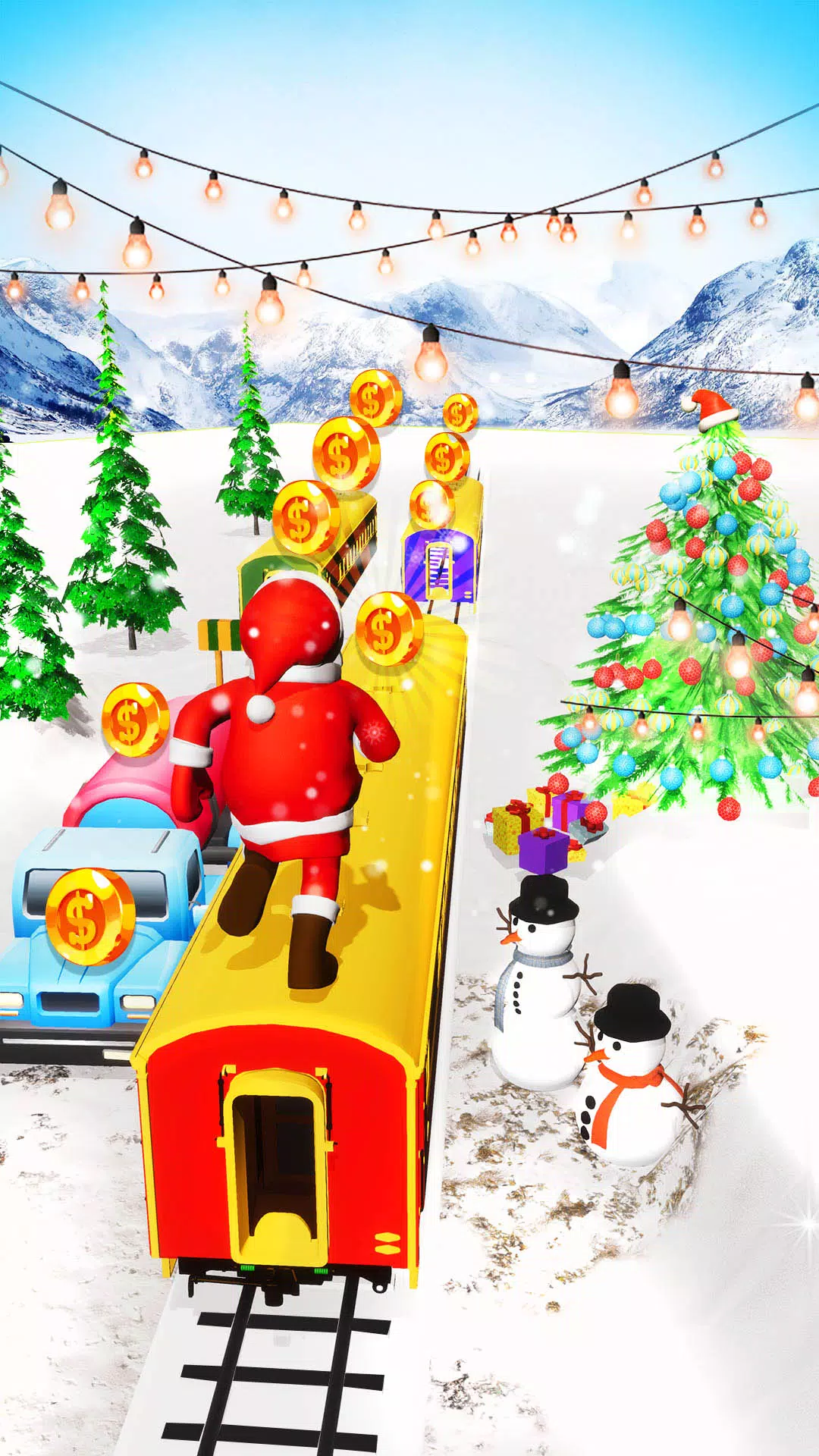 Xmas Santa Surfer Running Game Schermafbeelding 2