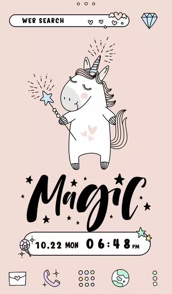 Unicorn Magic Theme 螢幕截圖 0