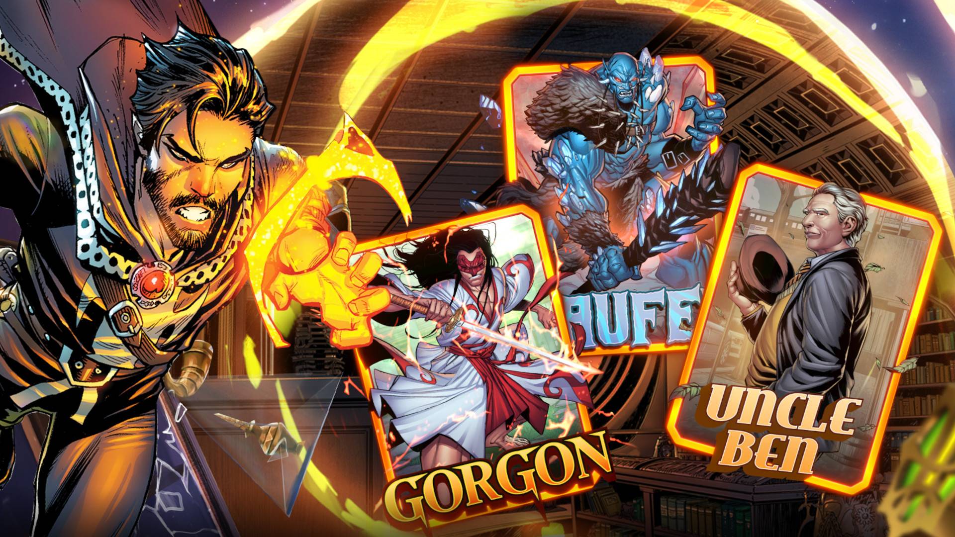 Các sàn hàng đầu cho Gorgon, Laufey và chú Ben trong Marvel Snap