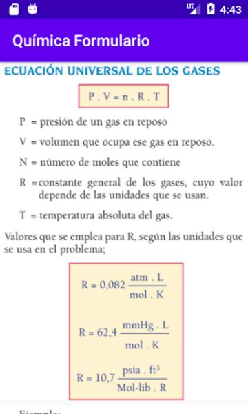 Química Formulario Tangkapan skrin 3