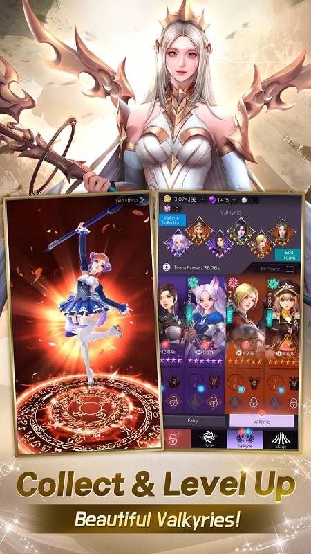 Valkyrie Rush: Idle & Merge 螢幕截圖 1