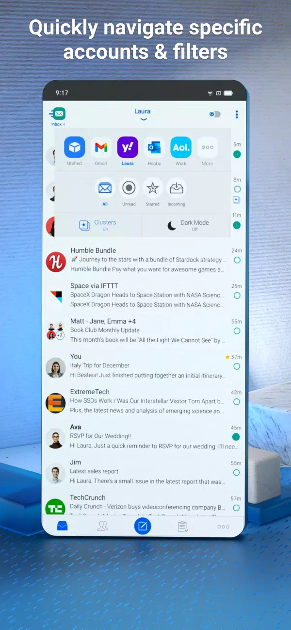 Email Blue Mail - Calendar ဖန်သားပြင်ဓာတ်ပုံ 0