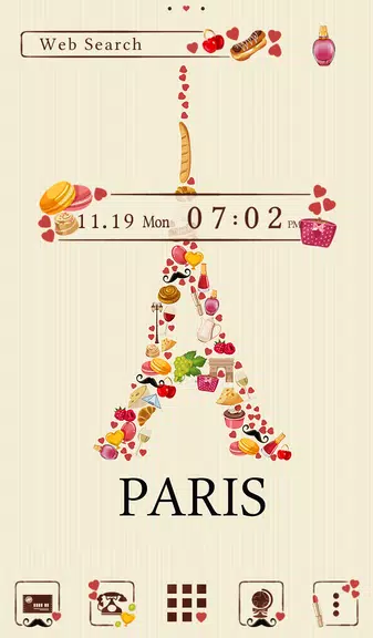 Sweet Paris Theme Captura de tela 0