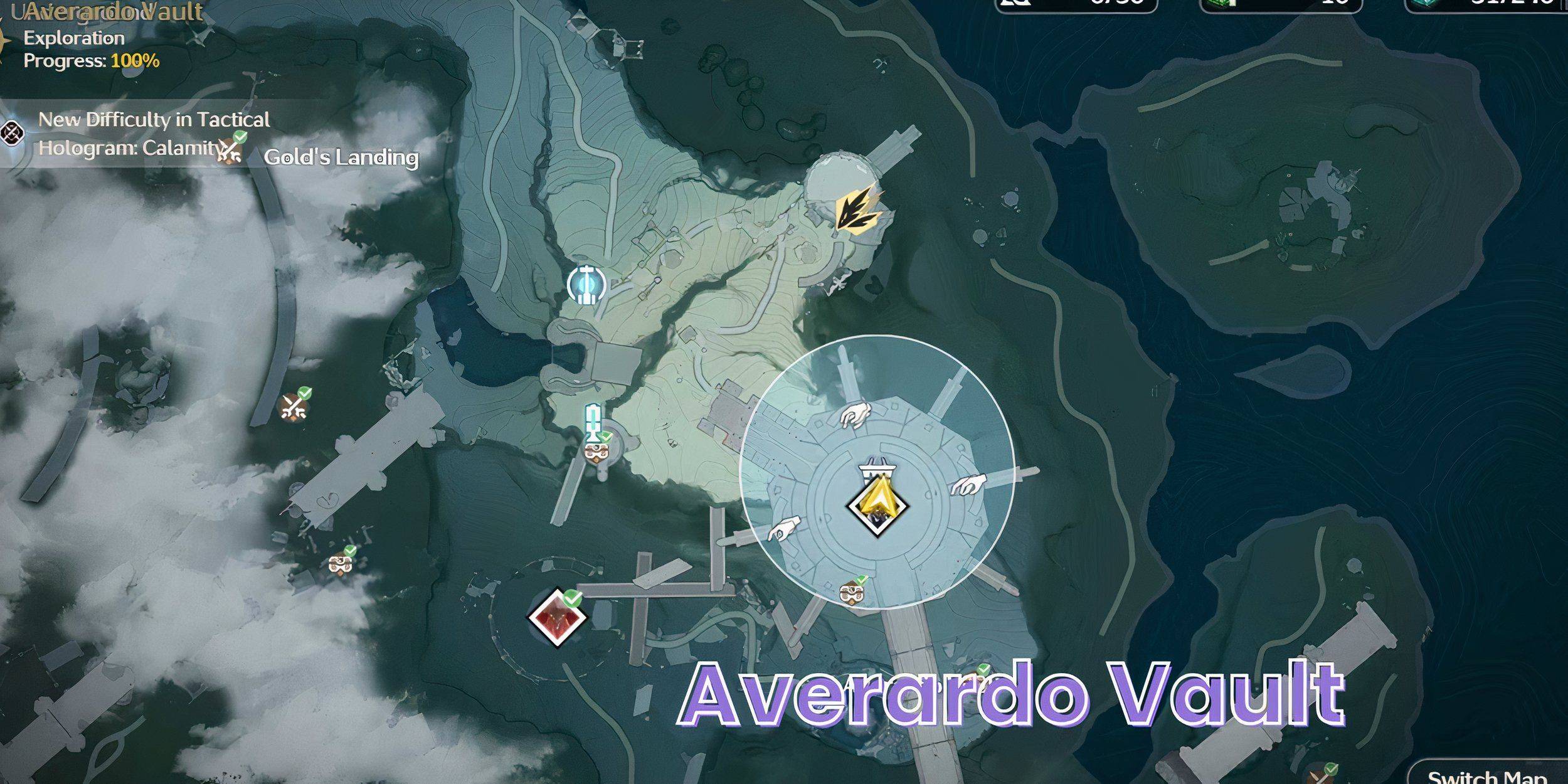 Ubicaciones de la espada Acorus en Averardo Vault