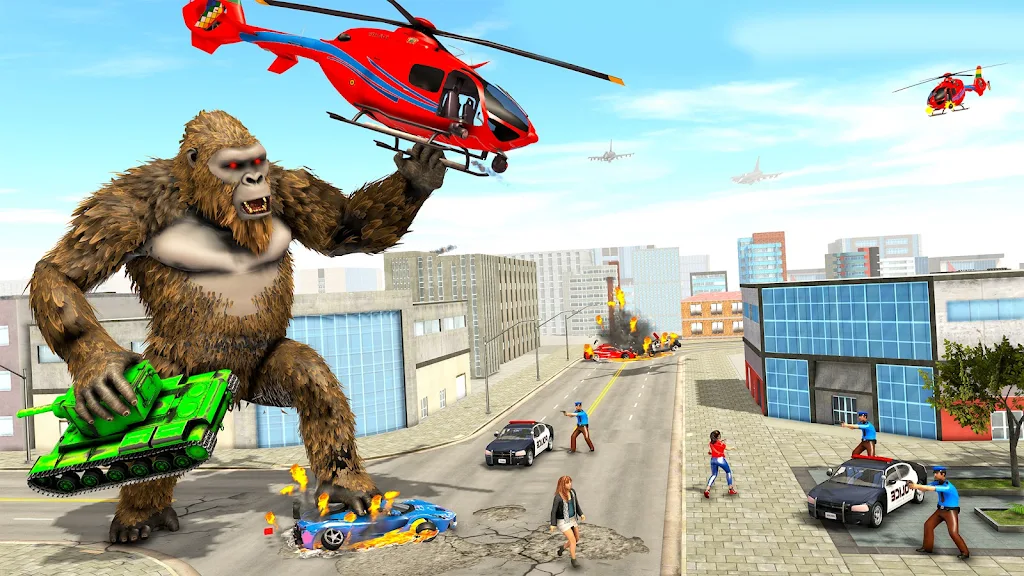 Angry Gorilla Attack City Sim Ảnh chụp màn hình 2